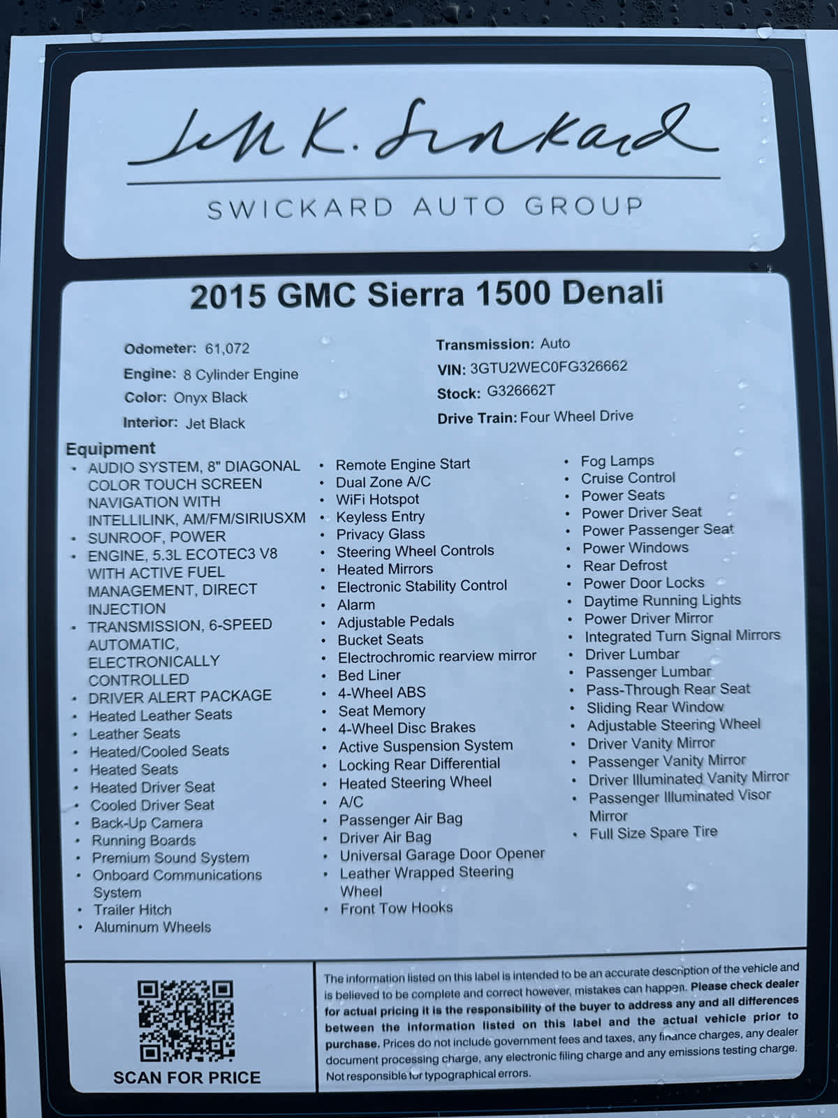 2015 GMC Sierra 1500 Denali