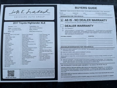 2017 Toyota Highlander XLE