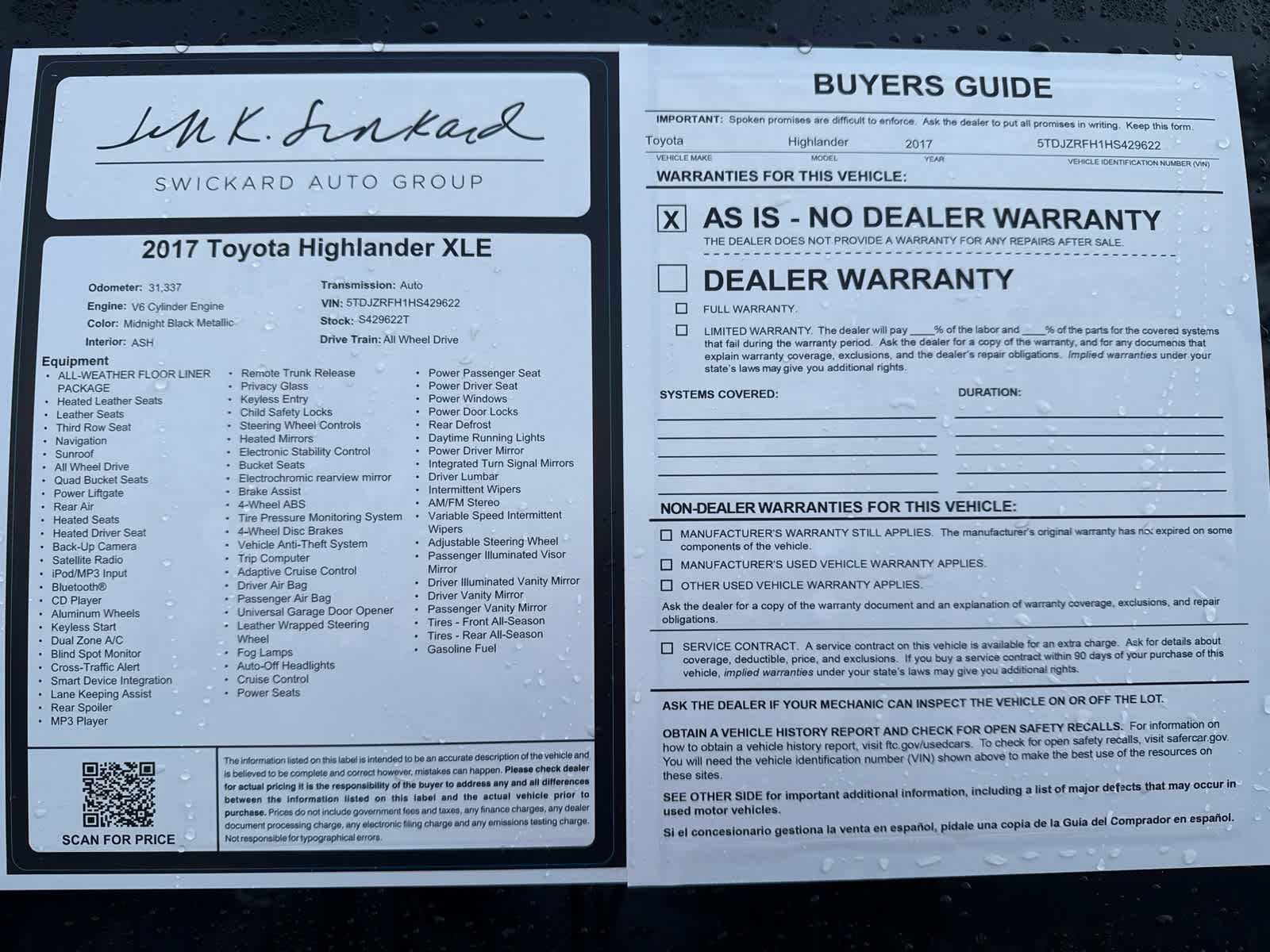 2017 Toyota Highlander XLE