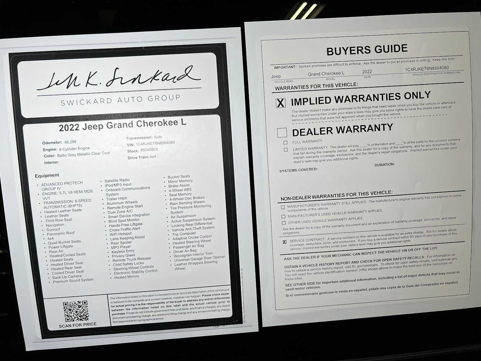2022 Jeep Grand Cherokee L Summit