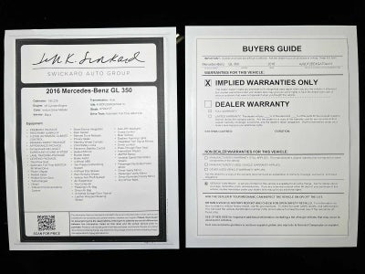 2016 Mercedes-Benz GL 350 4MATIC® 4dr