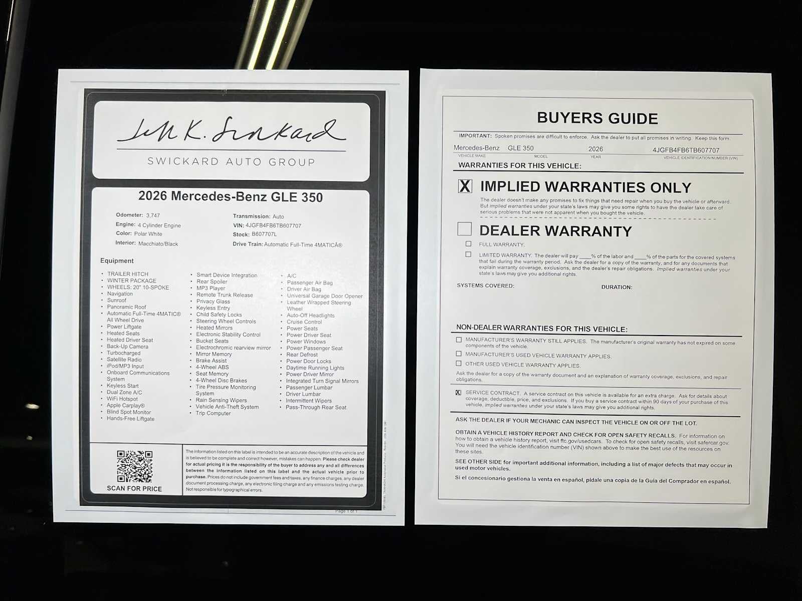 2026 Mercedes-Benz GLE 350 4MATIC® SUV