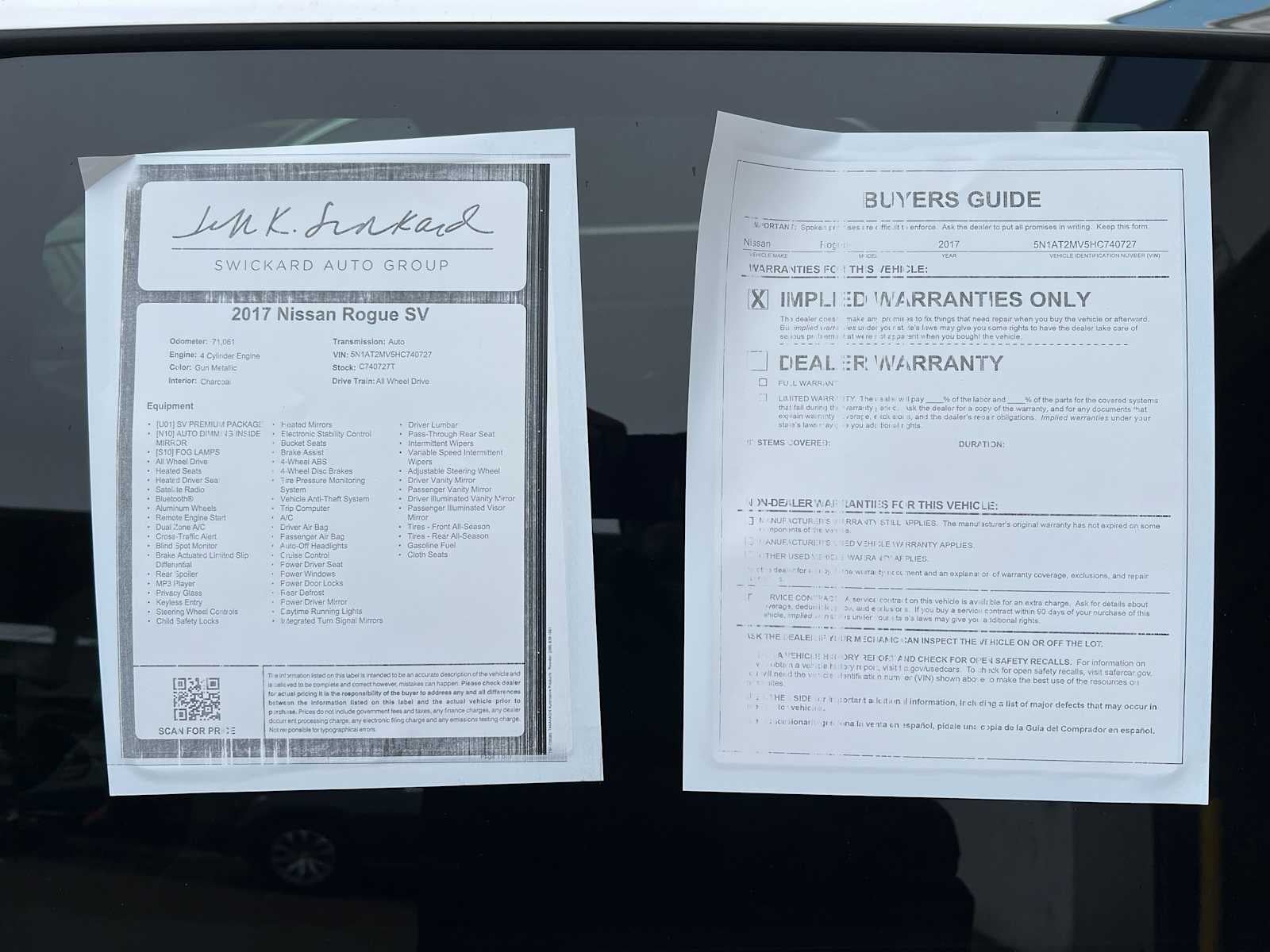 2017 Nissan Rogue SV