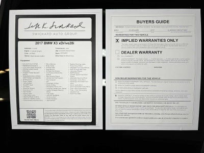 2017 BMW X3 xDrive28i xDrive28i