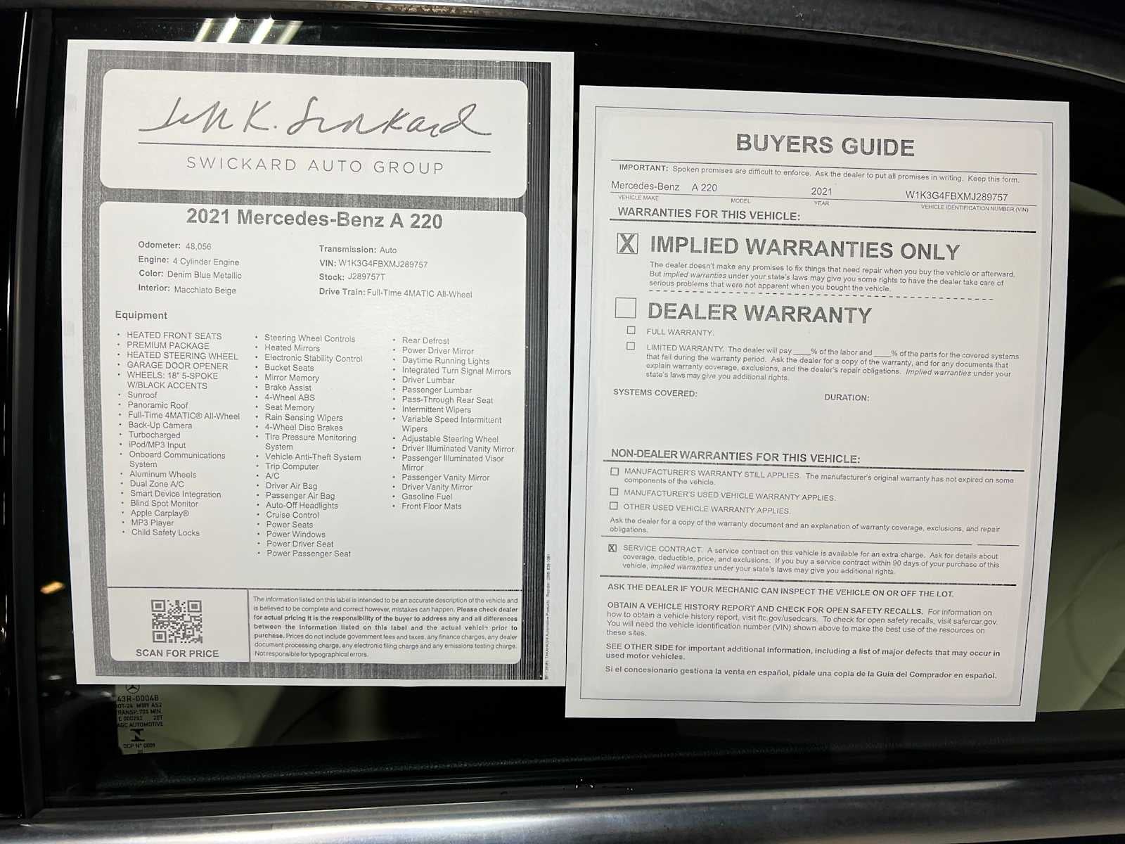 2021 Mercedes-Benz A 220 A 220