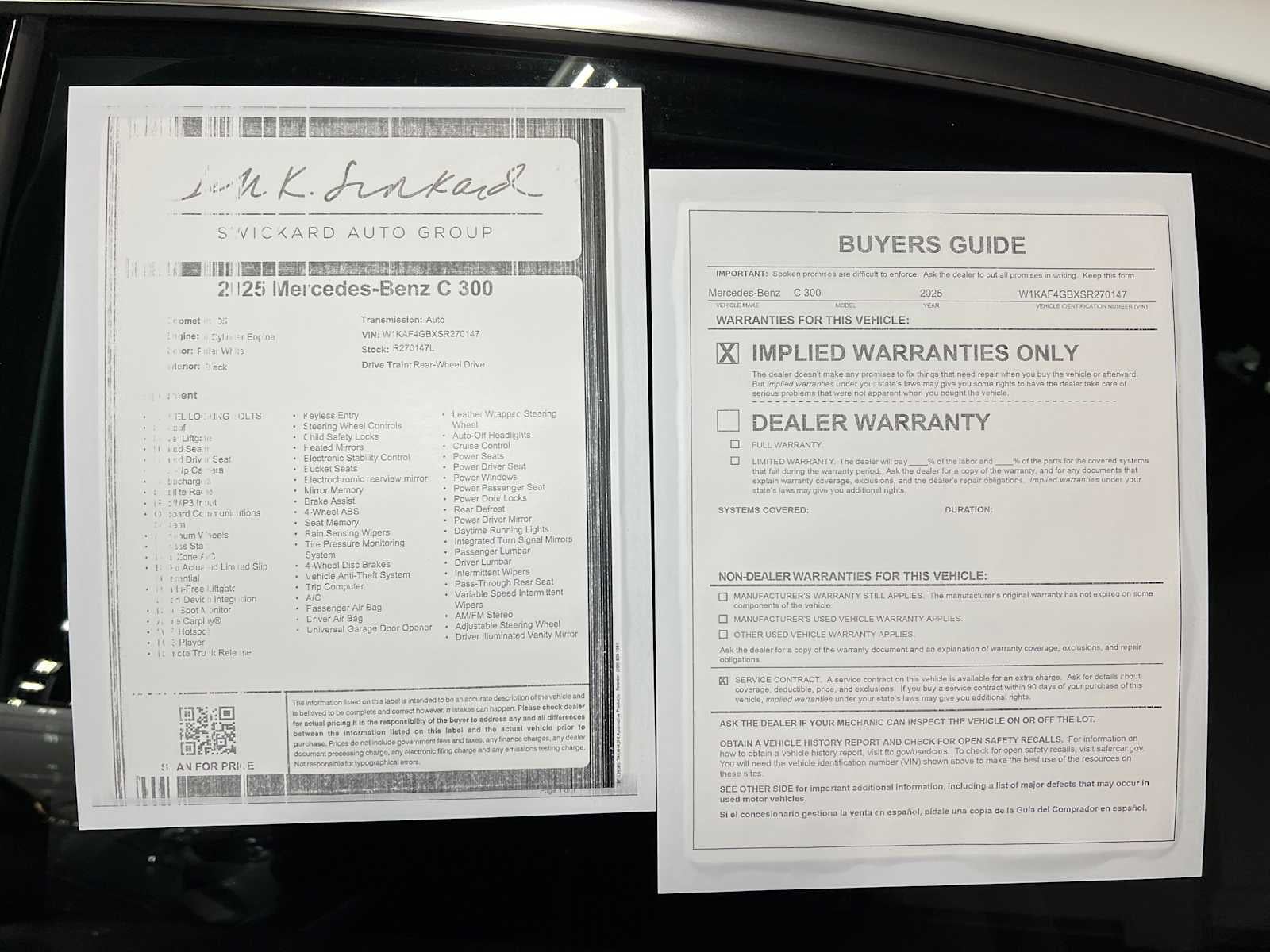 2025 Mercedes-Benz C 300 C 300