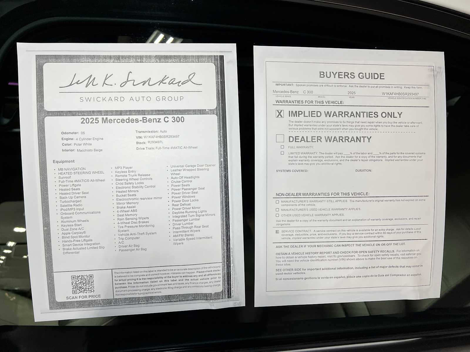 2025 Mercedes-Benz C 300 4MATIC® Sedan