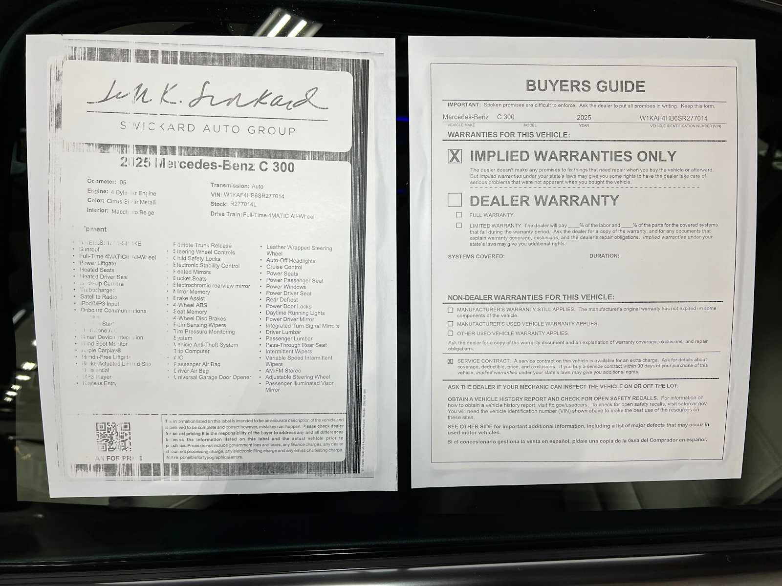 2025 Mercedes-Benz C 300 C 300