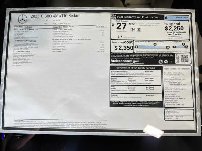 2025 Mercedes-Benz C 300 C 300