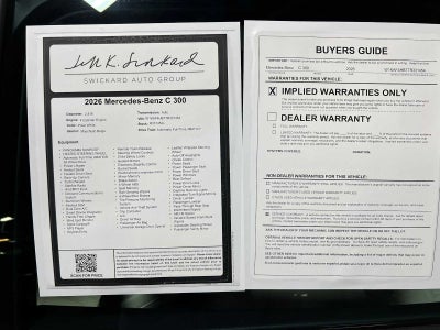2026 Mercedes-Benz C 300 4MATIC® Sedan