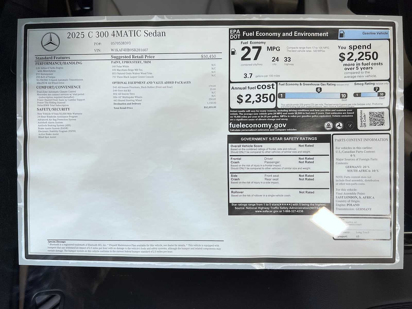 2025 Mercedes-Benz C 300 C 300