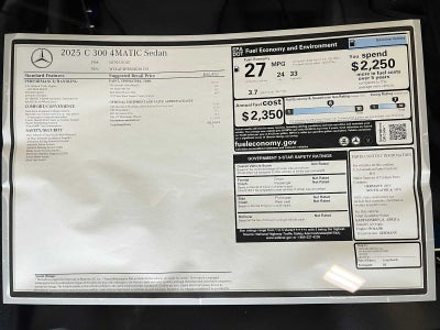 2025 Mercedes-Benz C 300 C 300