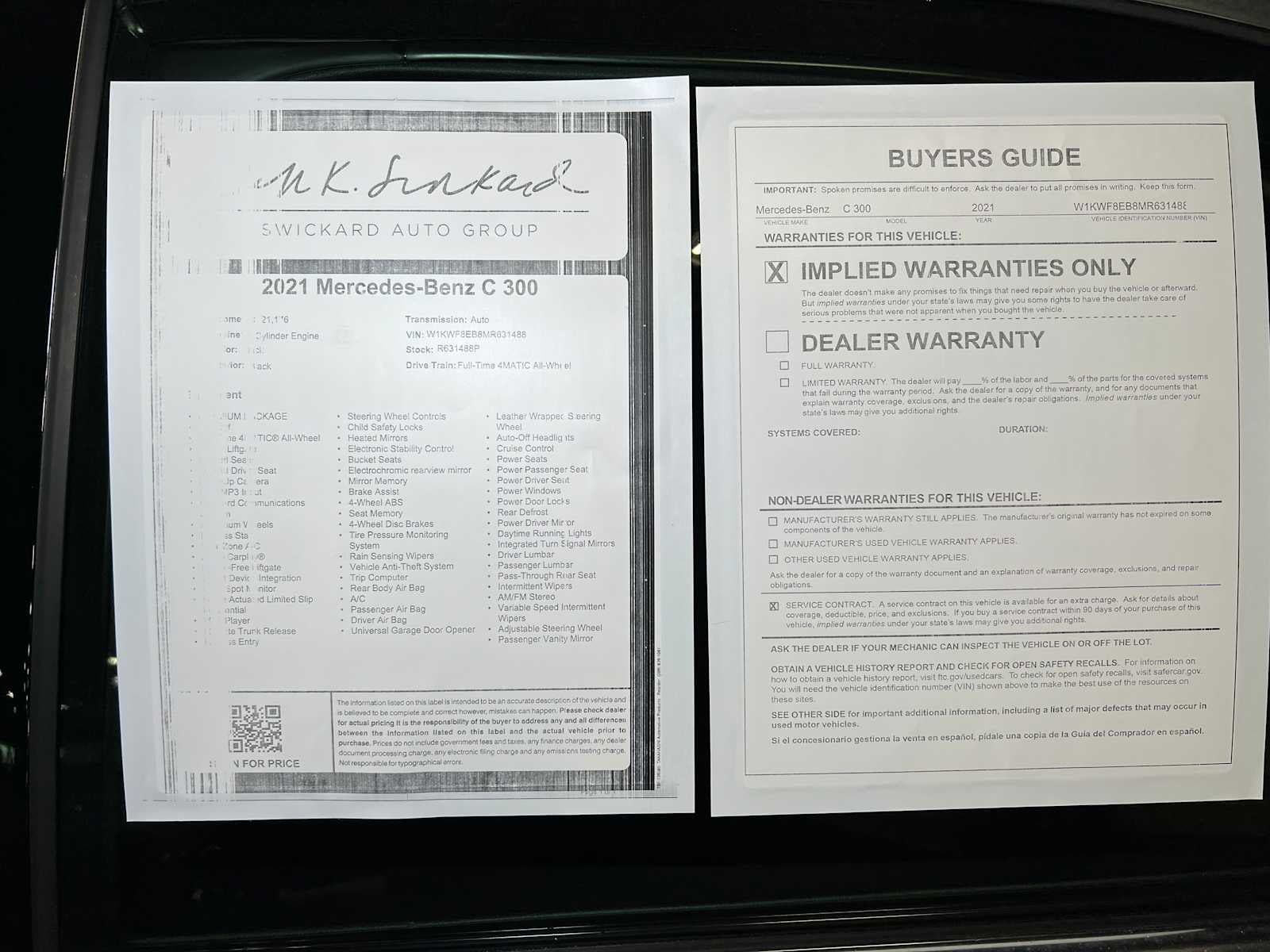 2021 Mercedes-Benz C 300 C 300