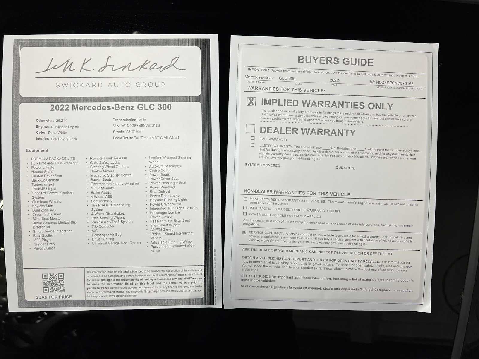 2022 Mercedes-Benz GLC GLC 300