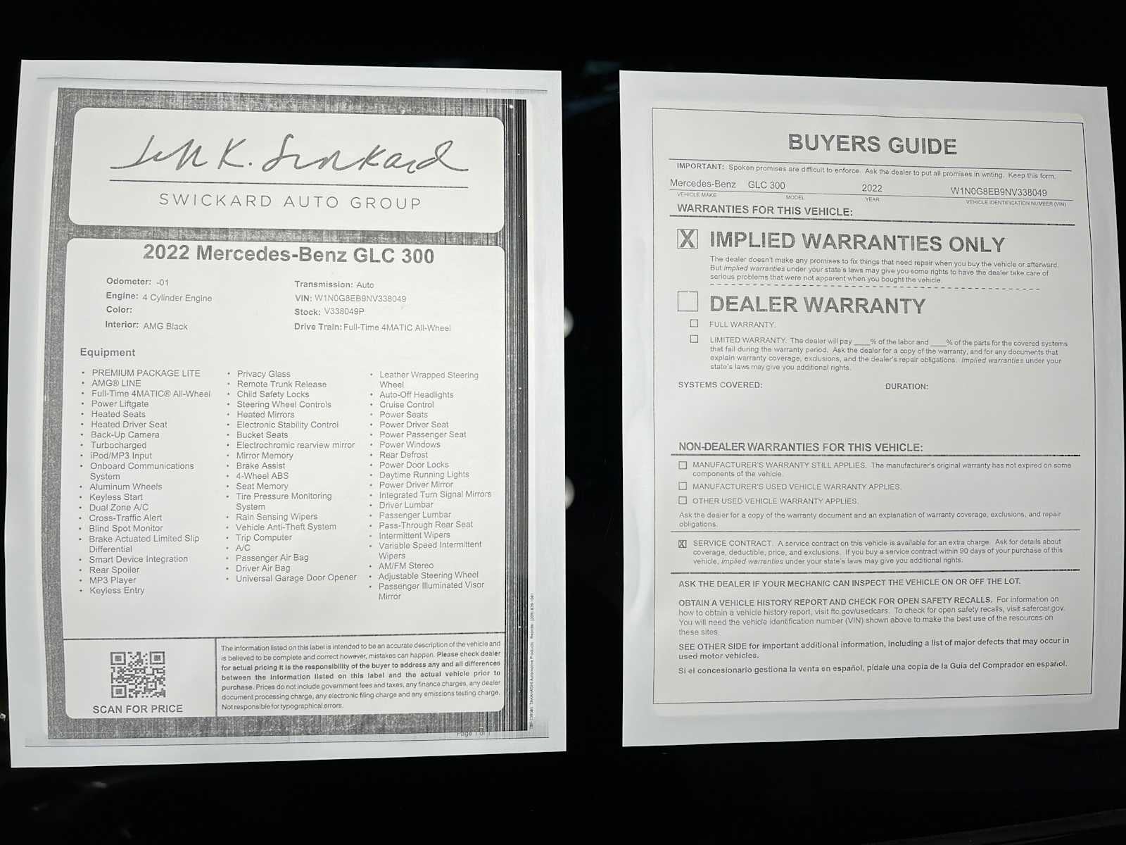 2022 Mercedes-Benz GLC GLC 300