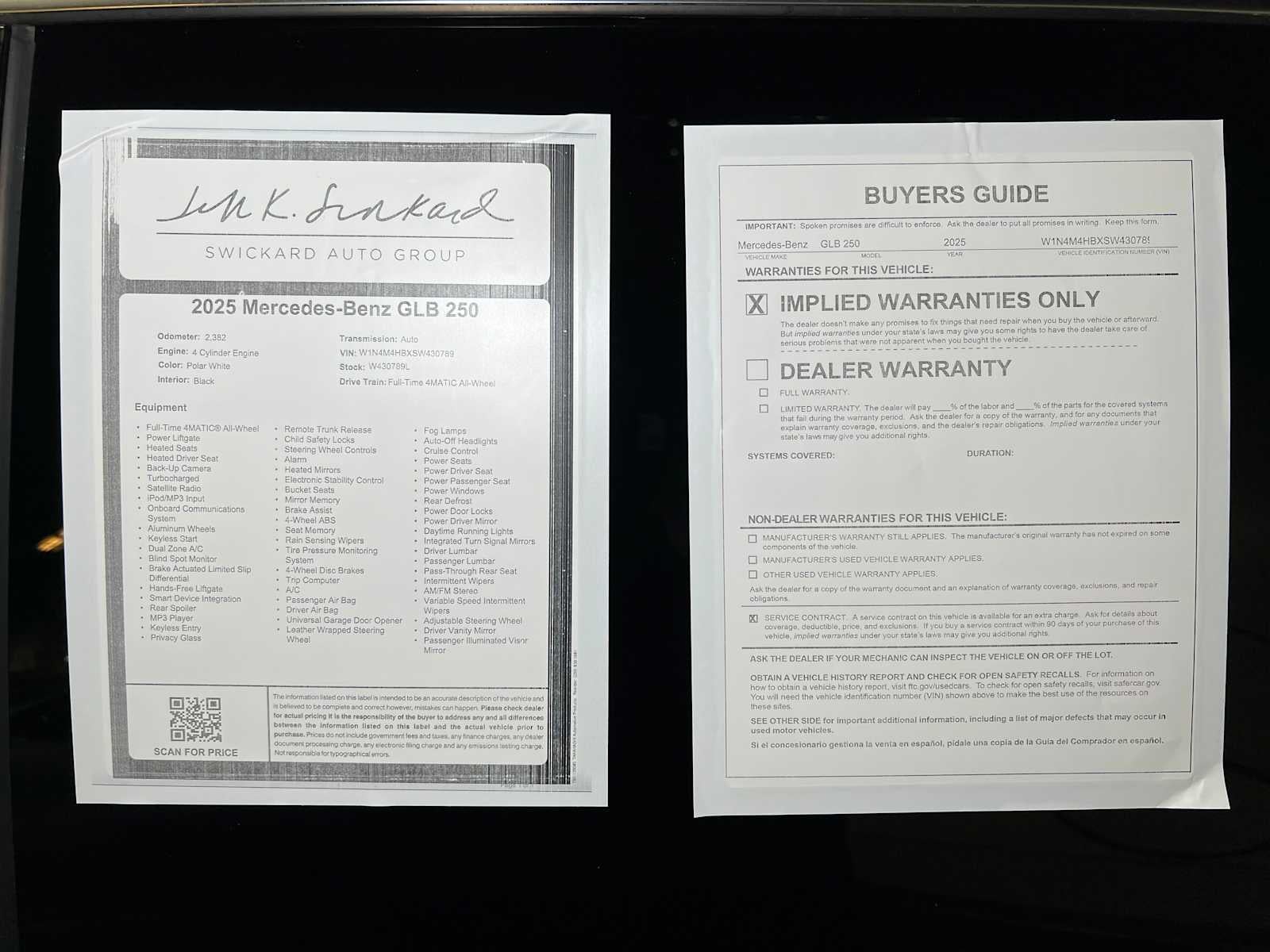 2025 Mercedes-Benz GLB GLB 250