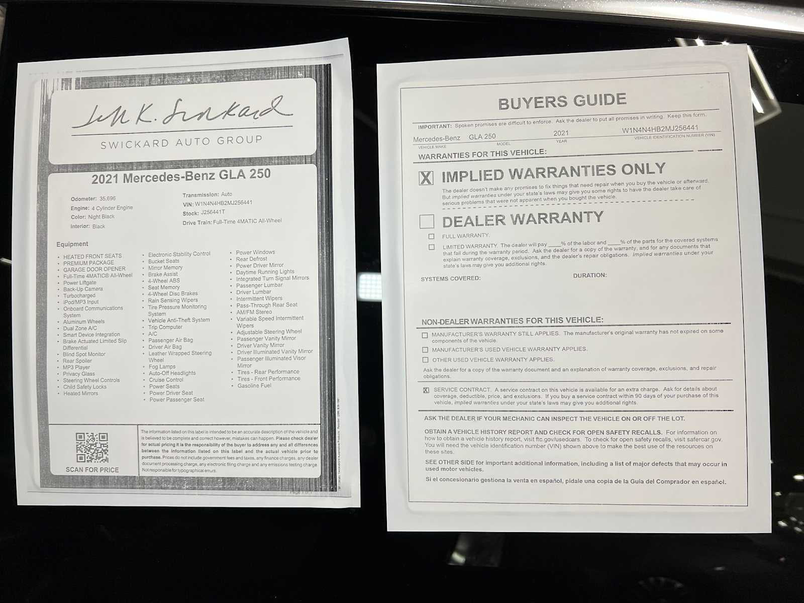 2021 Mercedes-Benz GLA GLA 250