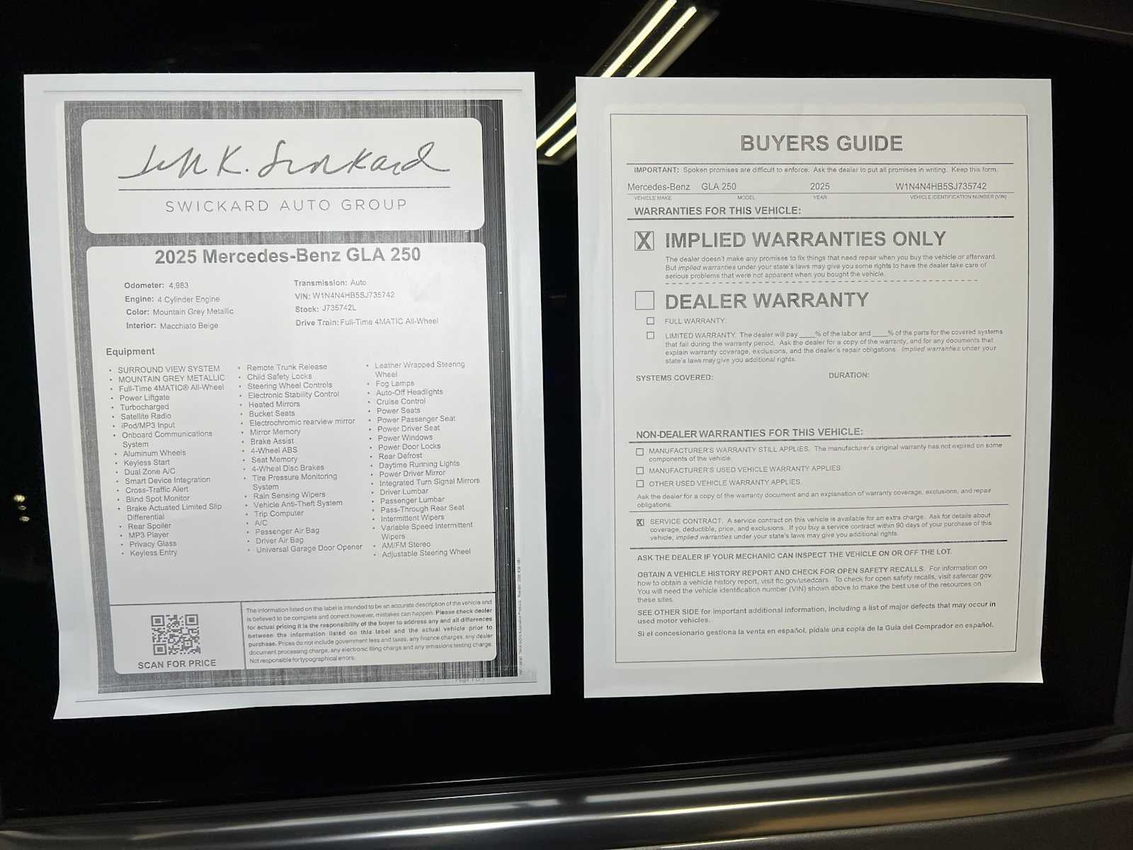 2025 Mercedes-Benz GLA GLA 250