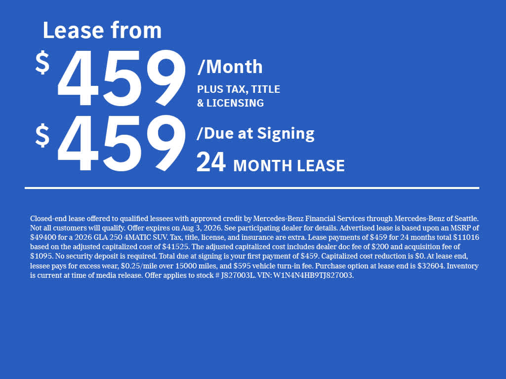 2026 Mercedes-Benz GLA 250 4MATIC® SUV