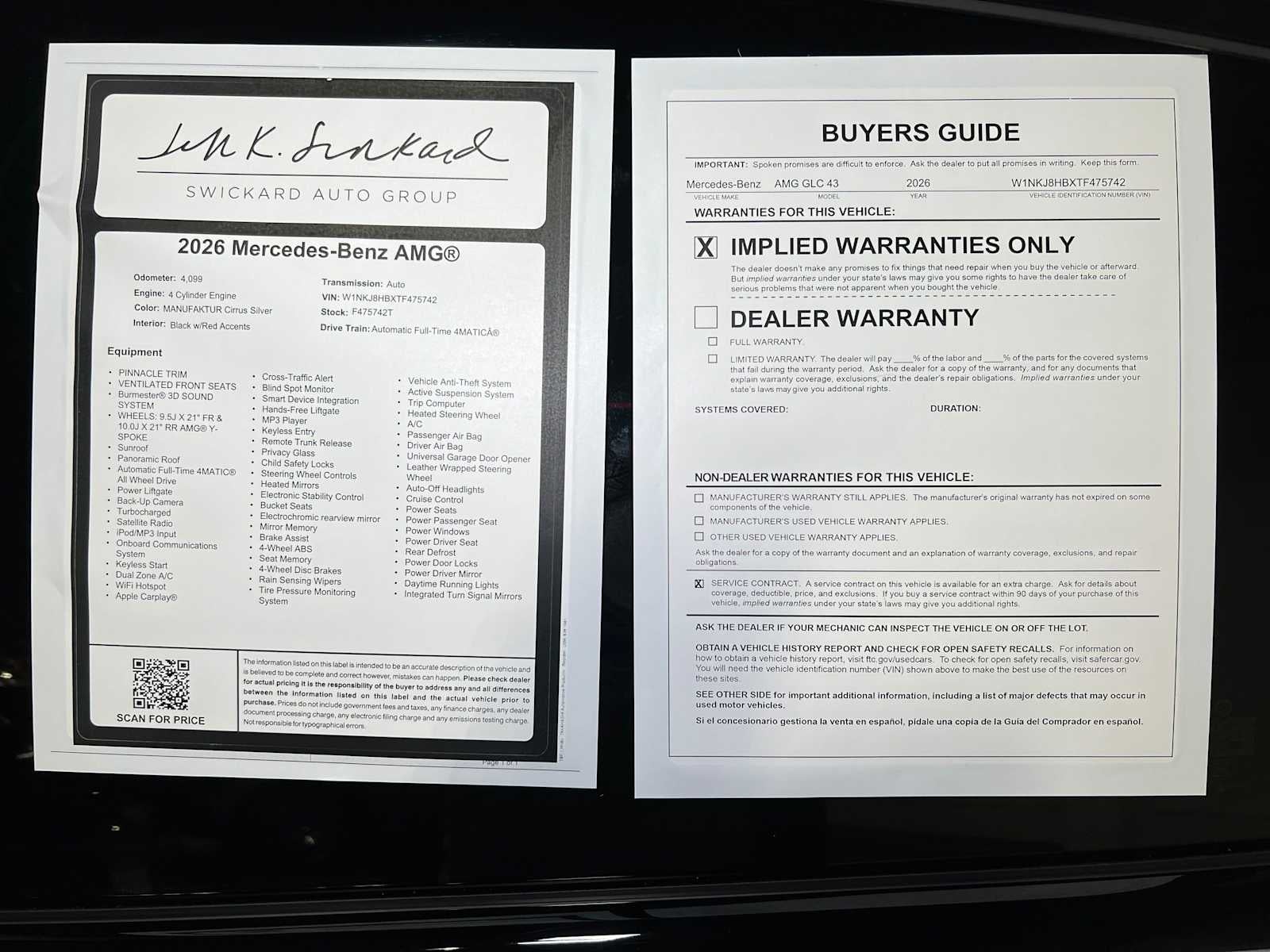 2026 Mercedes-Benz AMG® GLC 43 4MATIC® Coupe