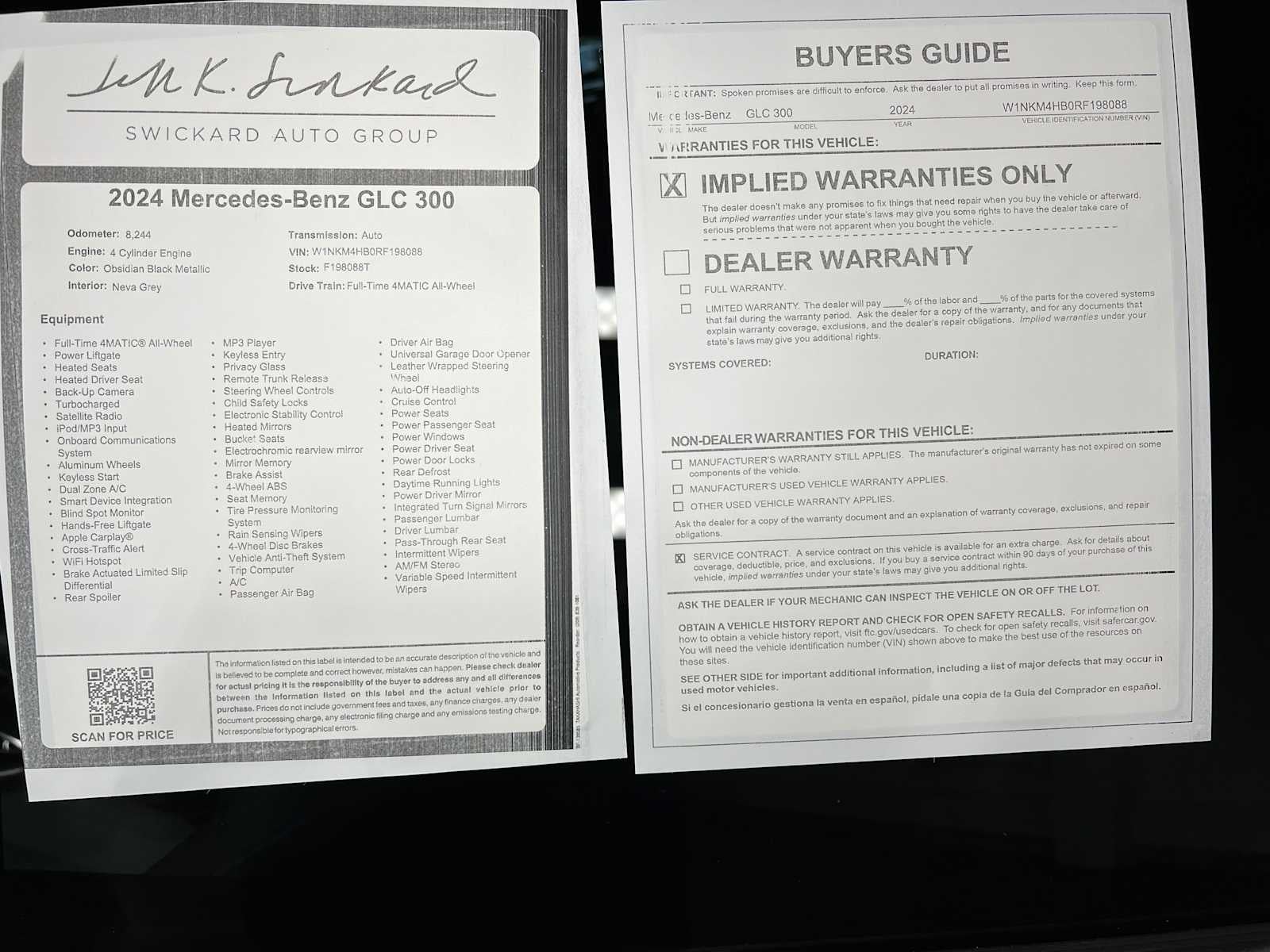 2024 Mercedes-Benz GLC 300 4MATIC® SUV