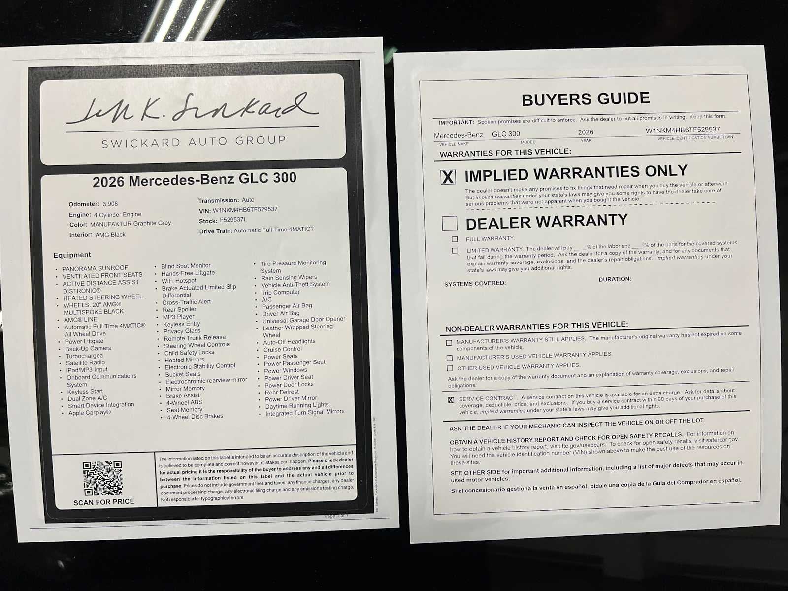 2026 Mercedes-Benz GLC 300 4MATIC® SUV