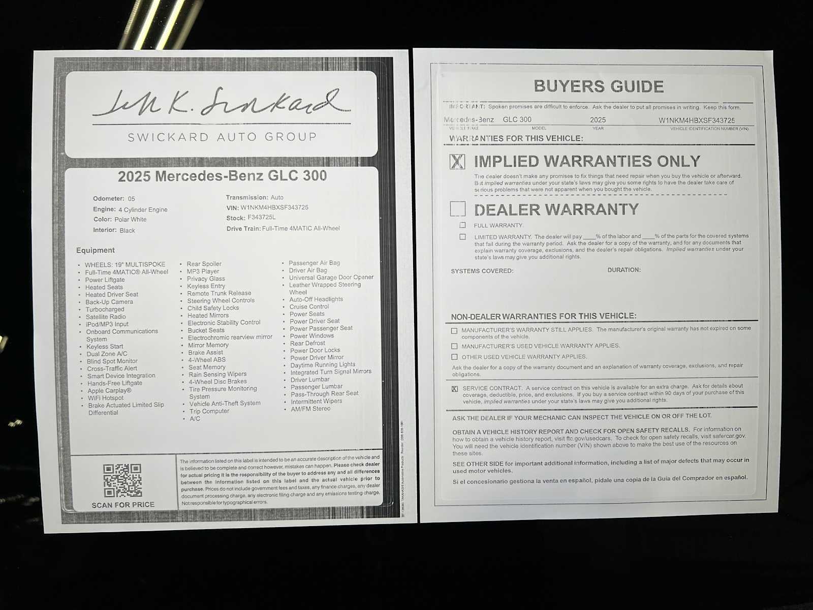 2025 Mercedes-Benz GLC 300 GLC 300