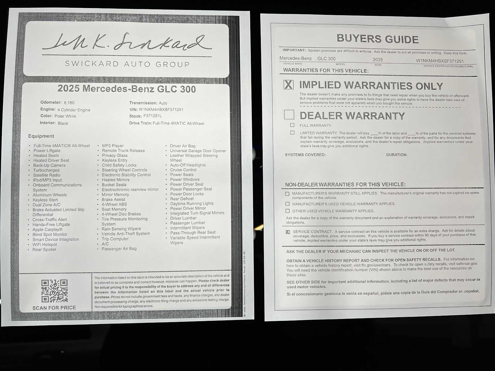 2025 Mercedes-Benz GLC 300 4MATIC® SUV