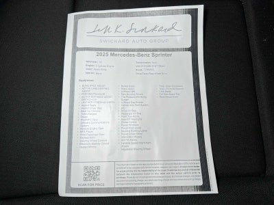 2025 Mercedes-Benz Sprinter 2500 Standard Roof I4 Diesel 144" RWD