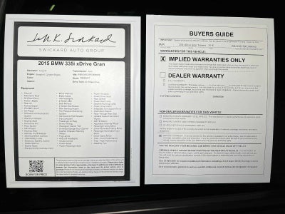 2015 BMW 335i xDrive Gran Turismo 335i xDrive