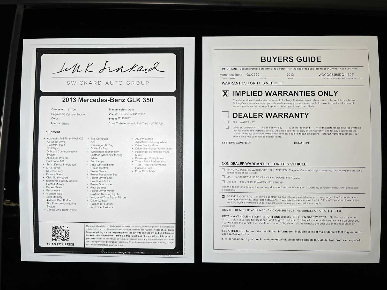 2013 Mercedes-Benz GLK 350 4MATIC® 4dr