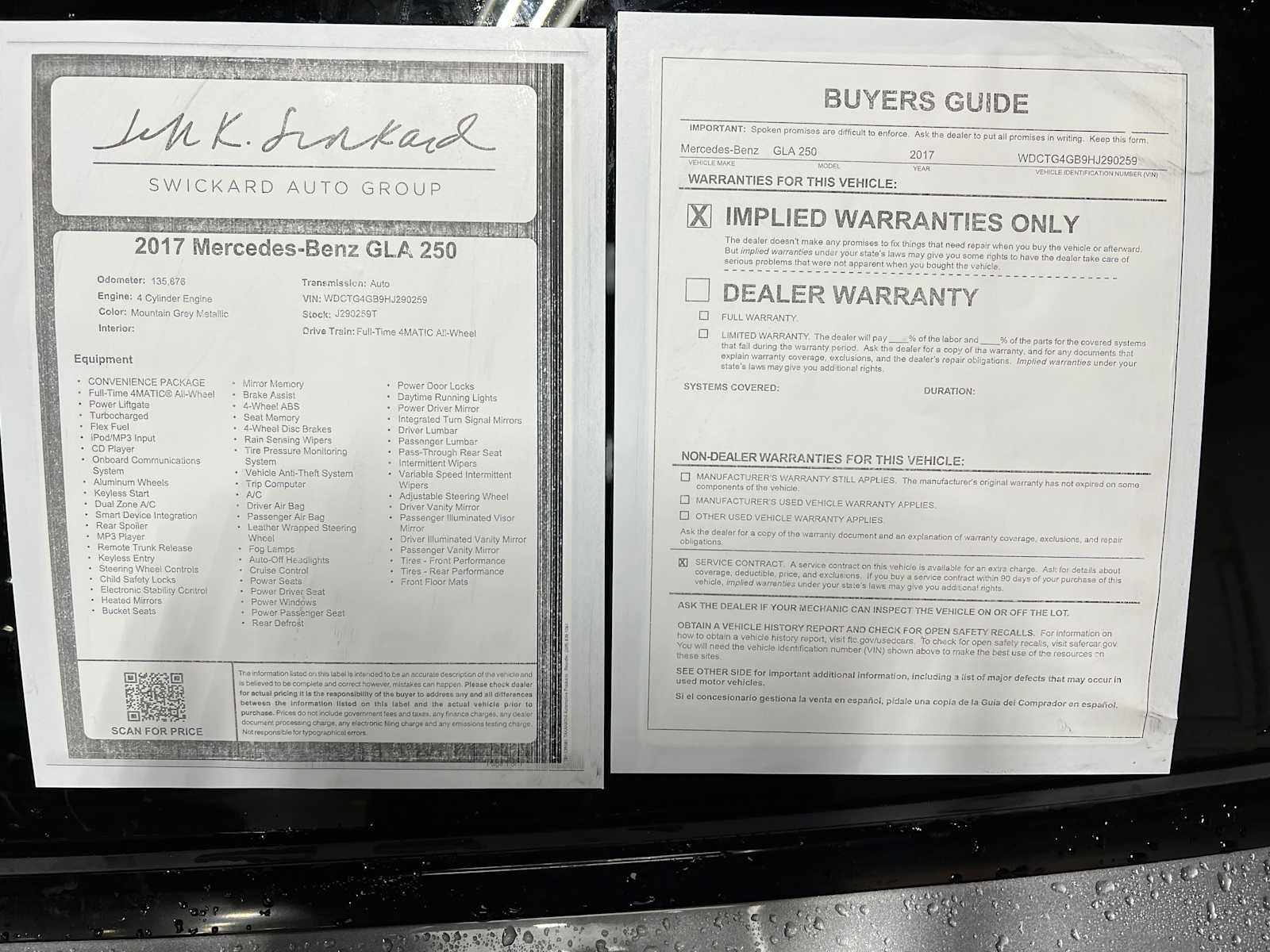 2017 Mercedes-Benz GLA 250 4MATIC® SUV