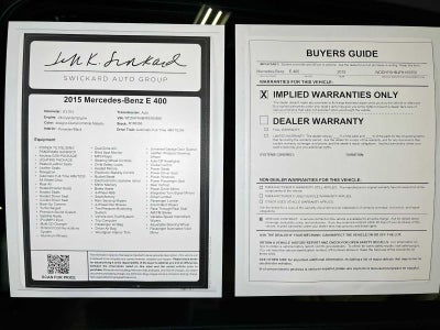 2015 Mercedes-Benz E 400 4dr Sdn 4MATIC®