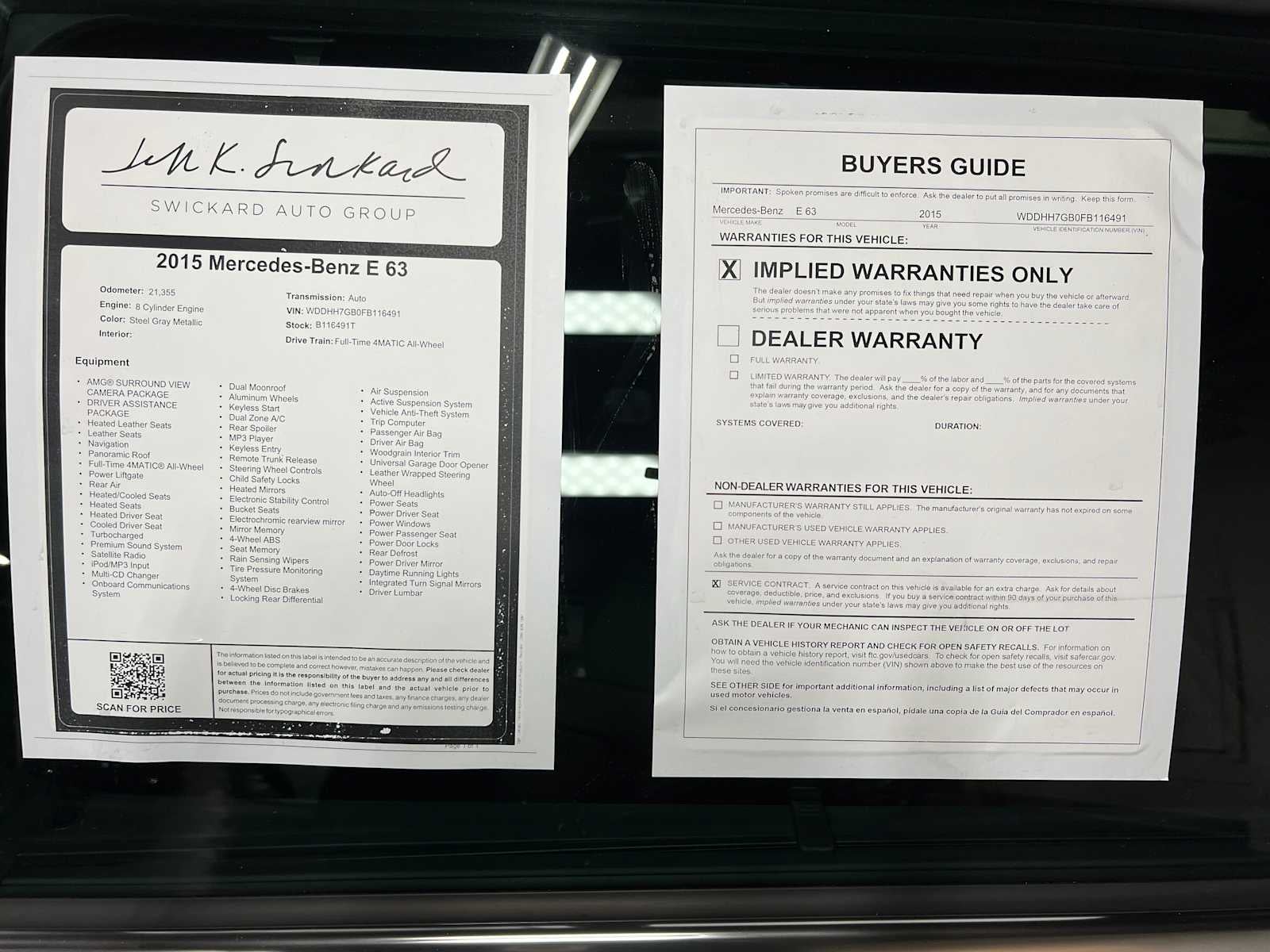 2015 Mercedes-Benz E 63 4dr Wgn 4MATIC®