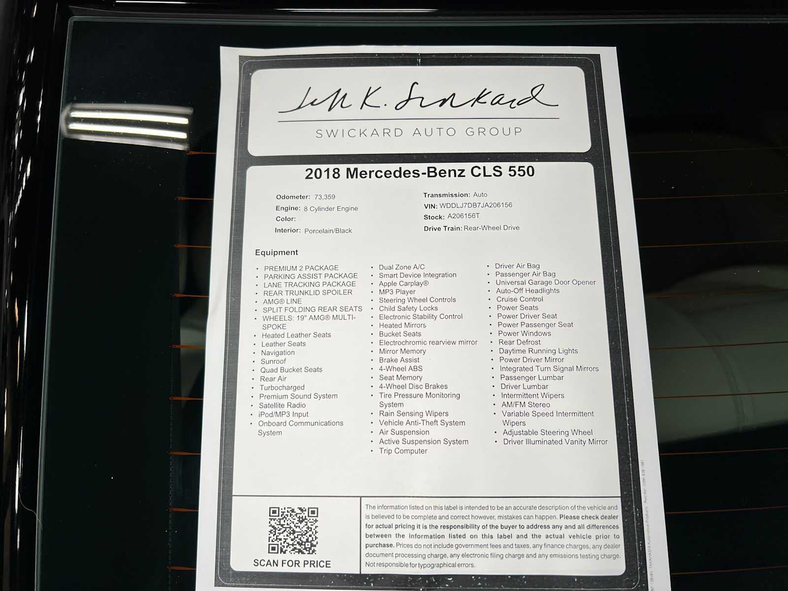 2018 Mercedes-Benz CLS 550 Coupe