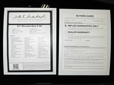 2017 Mercedes-Benz E 300 4MATIC® Sedan