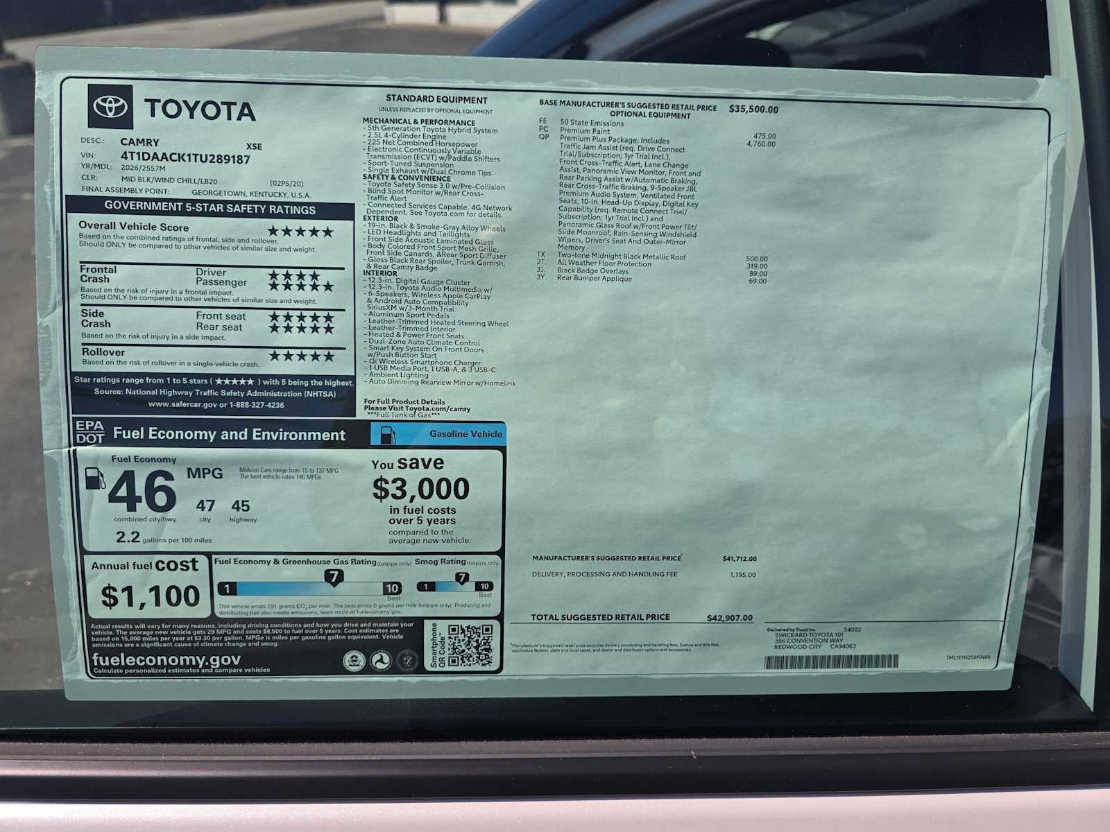 2026 Toyota Camry XSE