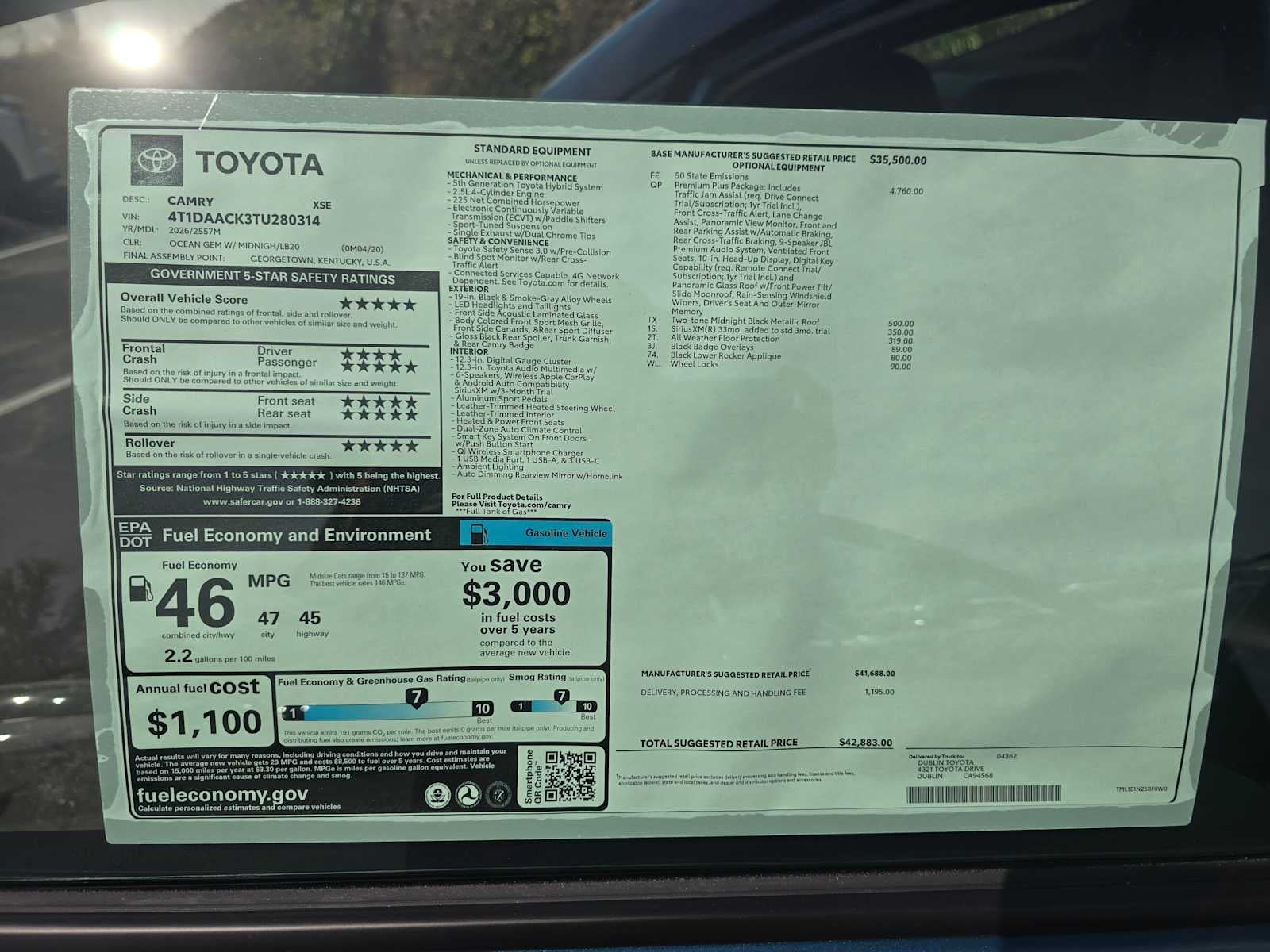 2026 Toyota Camry XSE