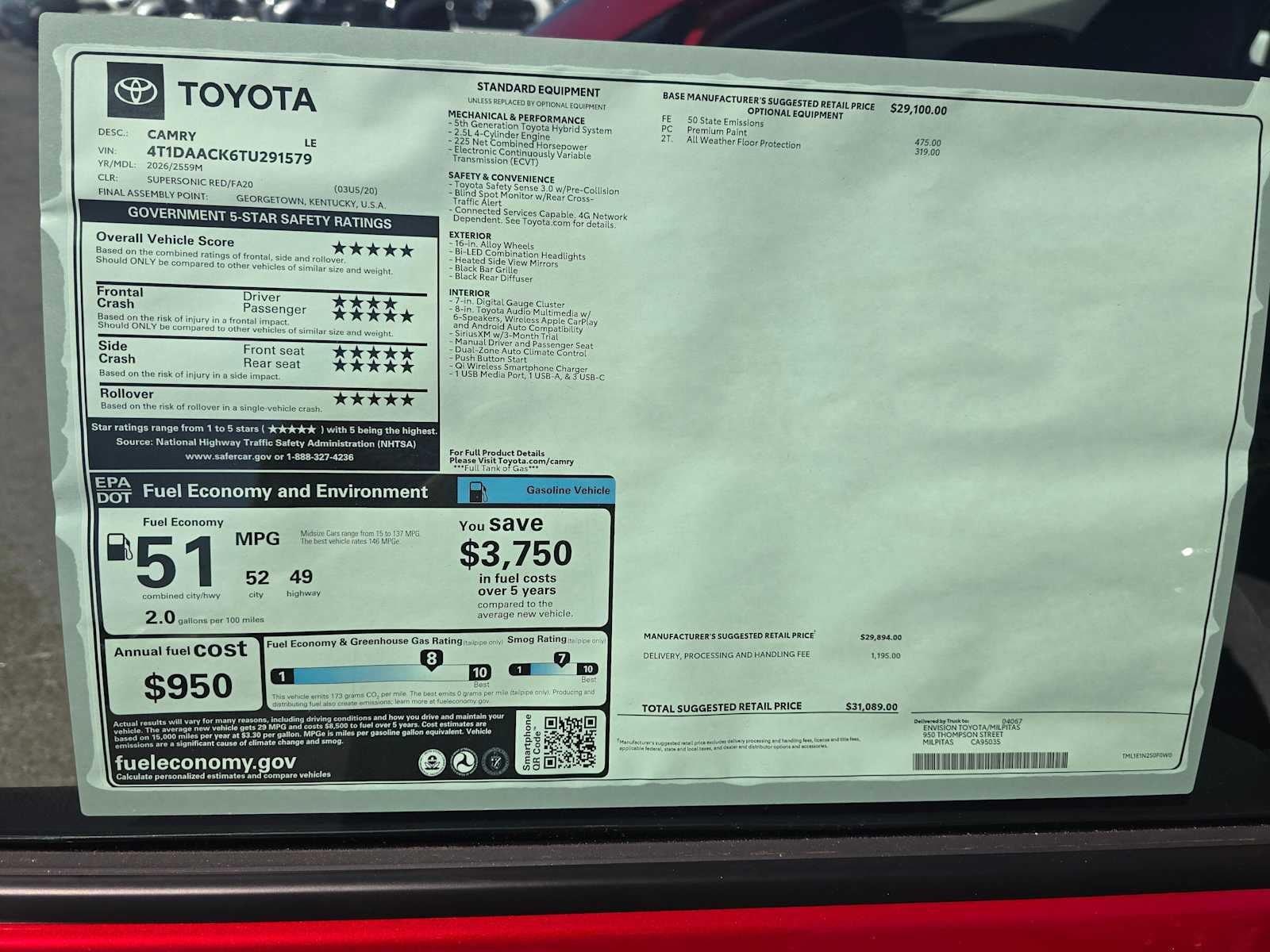 2026 Toyota Camry LE