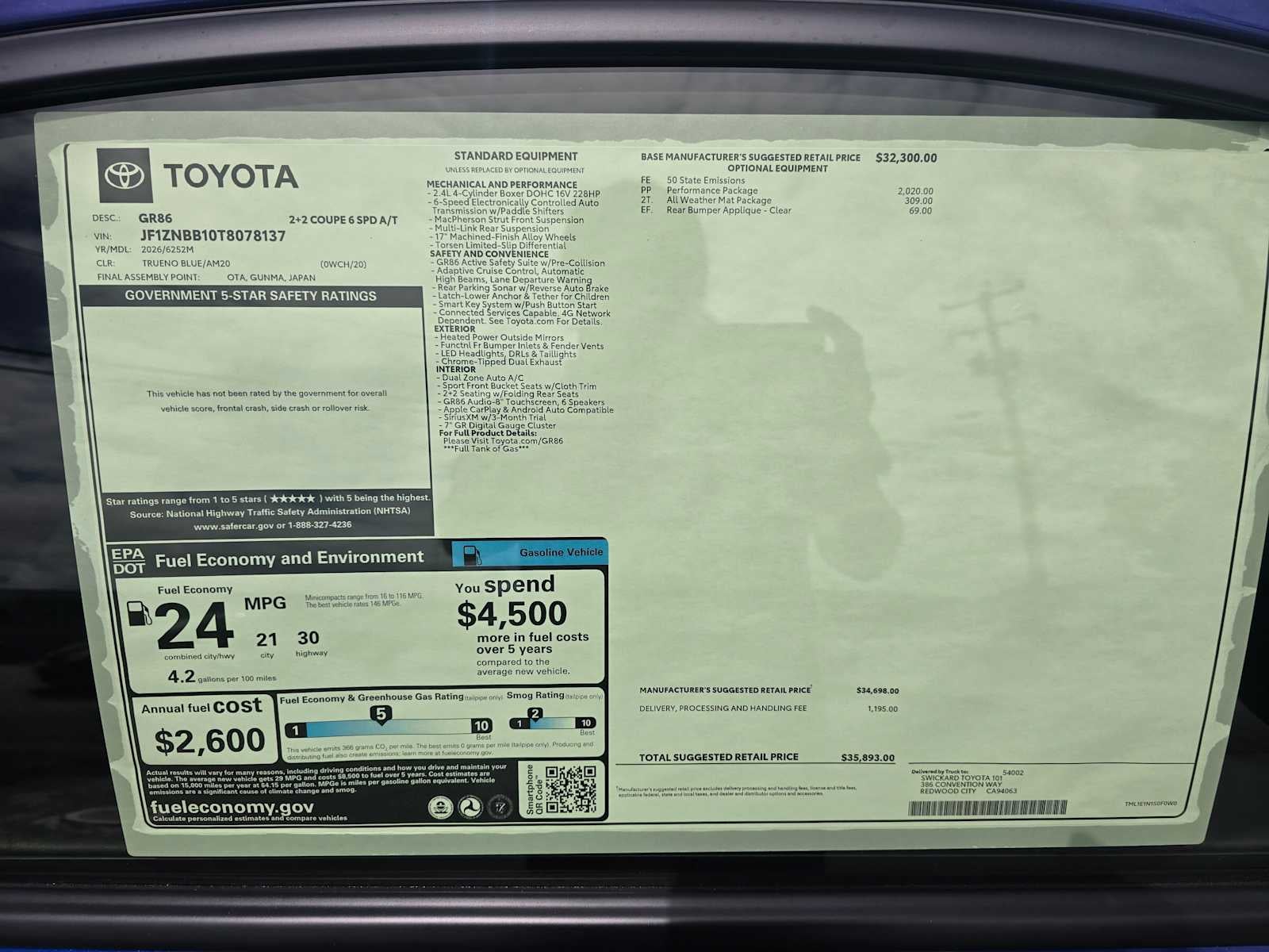 2026 Toyota GR86 AT