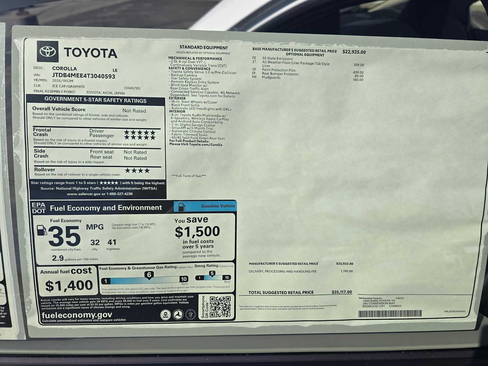 2026 Toyota Corolla LE