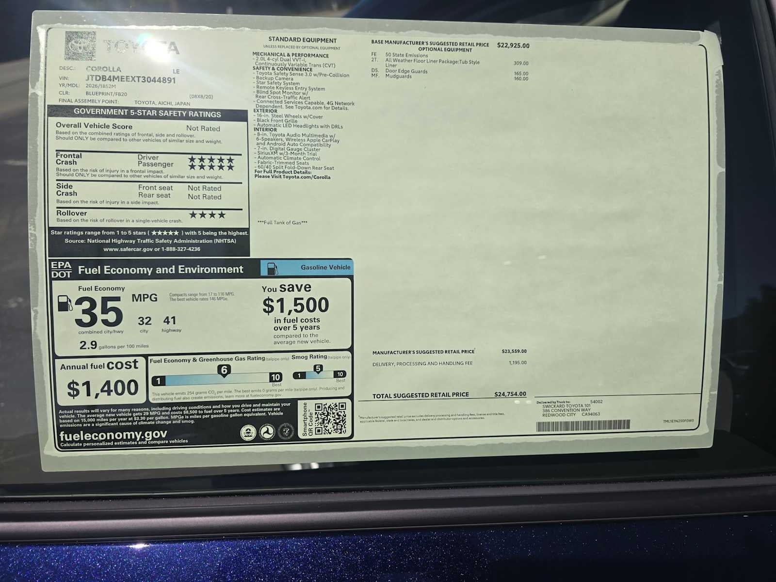 2026 Toyota Corolla LE