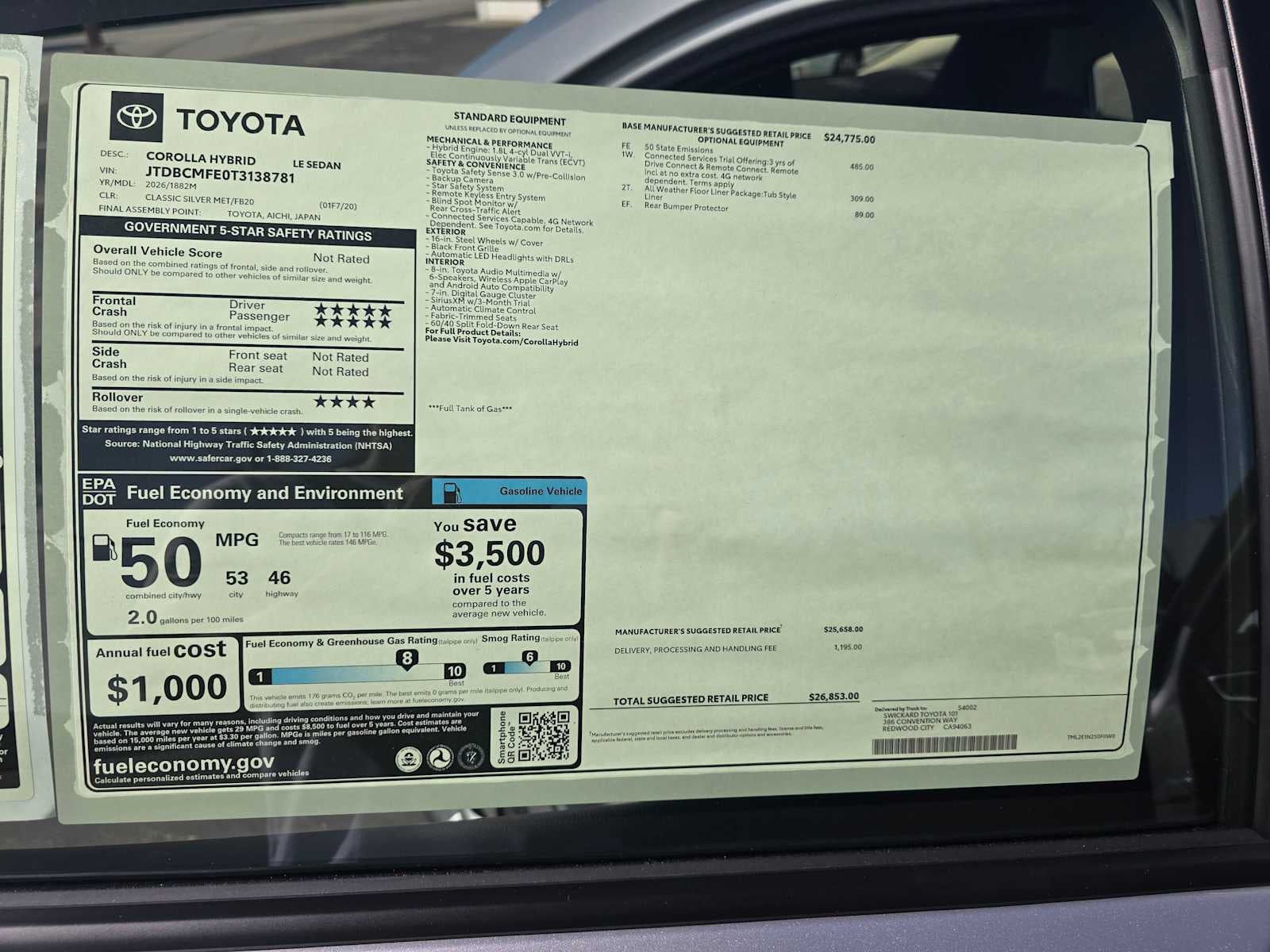 2026 Toyota Corolla Hybrid LE