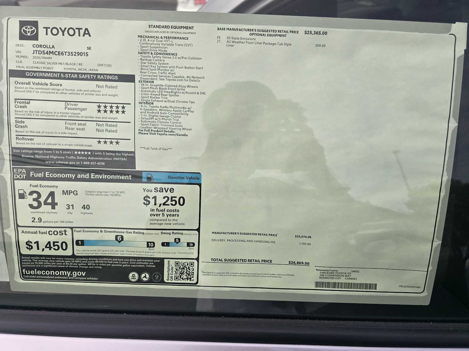 2026 Toyota Corolla SE