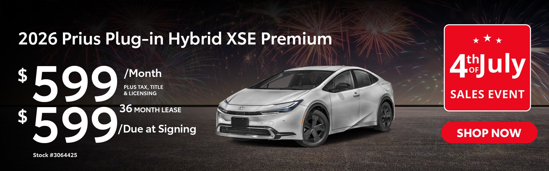 2026 Toyota Prius Plug-in Hybrid XSE Premium Lease from $599