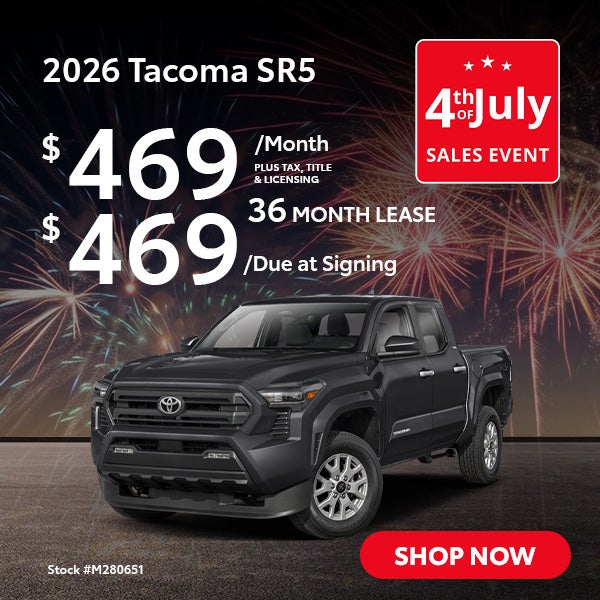 2026 Toyota Tacoma SR5 Lease from $469/mo, $469 due at signi