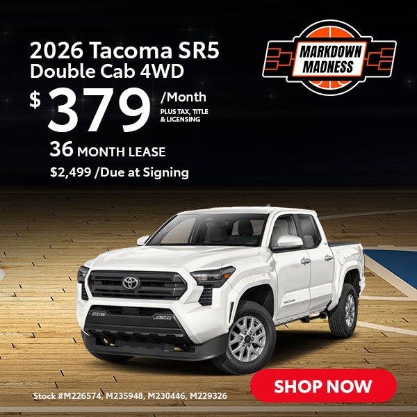 2026 Tacoma SR5 Double Cab 4WD Lease for $379 per month for 