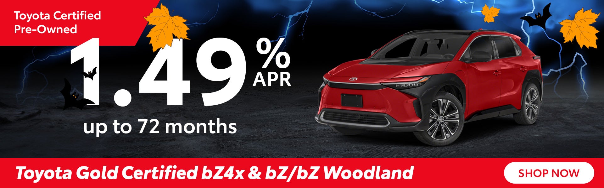 1.49% APR financing up to 72mo.